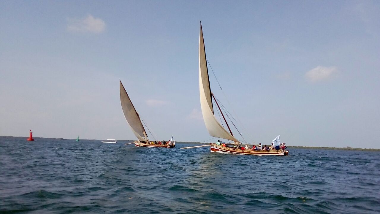 Dhows sailing in Lamu